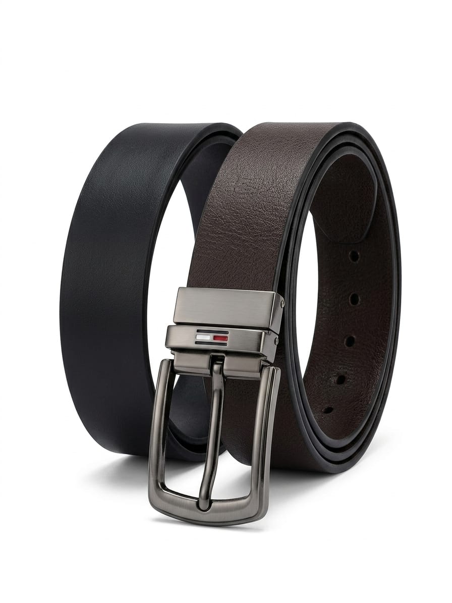Dual Textured Premium Leather Belt